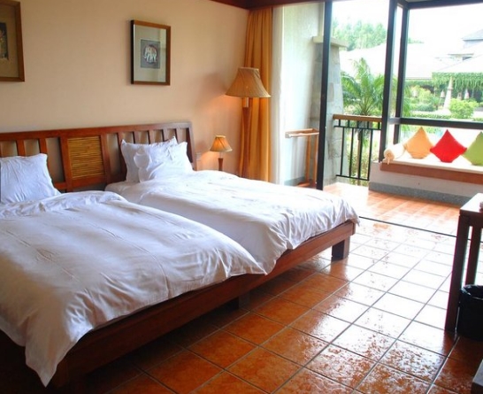 河源紫金御临门温泉度假村南亚园景双床房