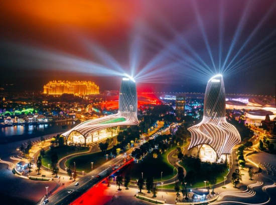 中国海南海花岛度假区夜景