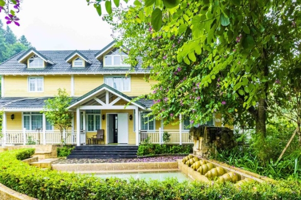 河源和平热龙温泉度假村五房木屋别墅