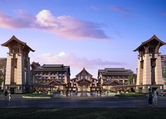 勤天熹乐谷温泉度假酒店夏天避暑  冬天享受温泉养生